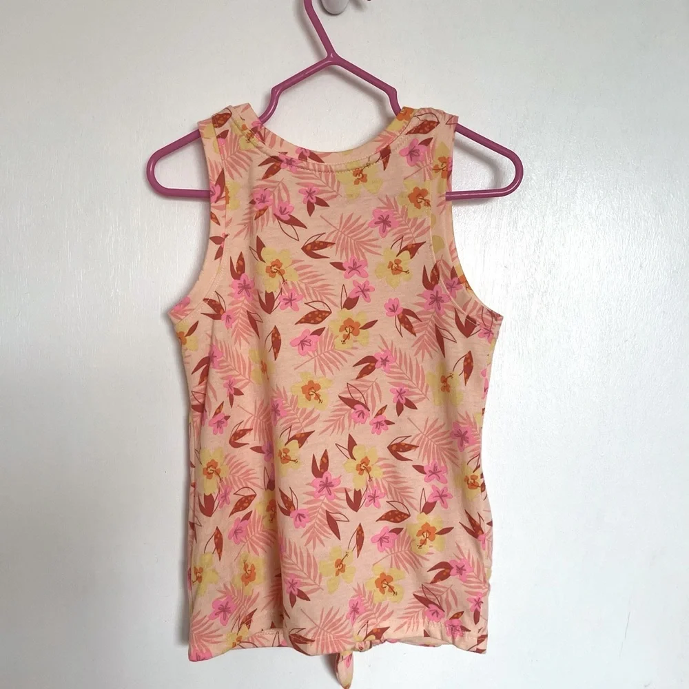 Cat & Jack Floral Front Tie Toddler Tank Top - Size 4T - Picture 5 of 10